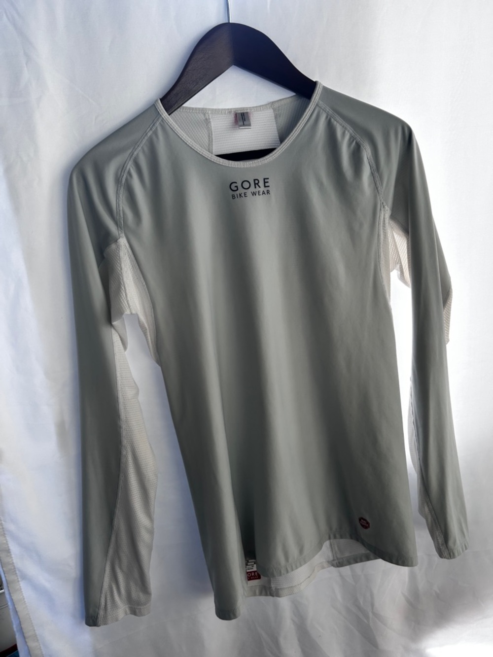 GORE Bike Wear Lightweight Long Sleeve Base Layer - Light Gray/White